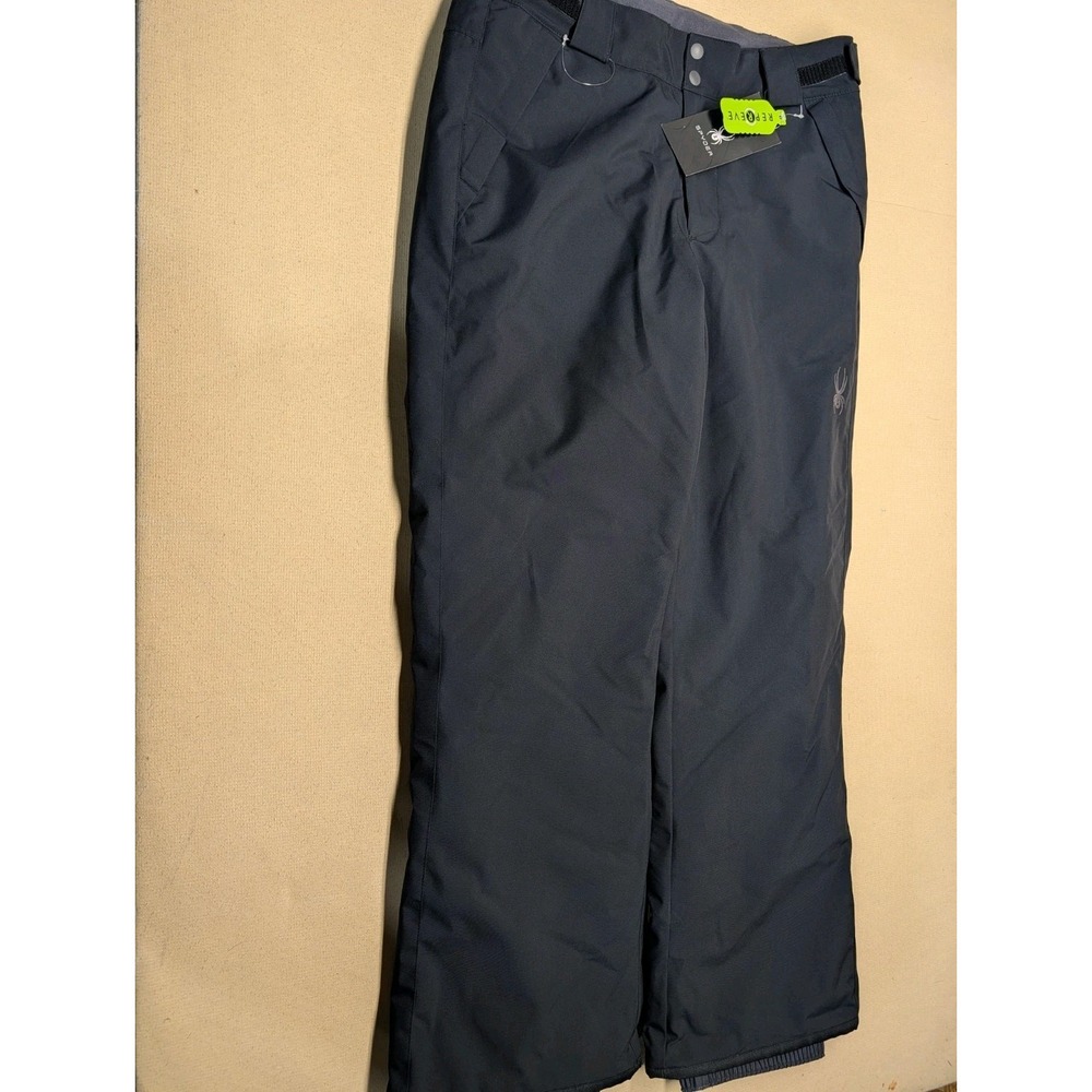 Spyder Repreve Men's Snow Pants Size M Black NWT Insulated W Tuck In Boot Sleeve